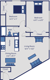 two bedroom floor plan